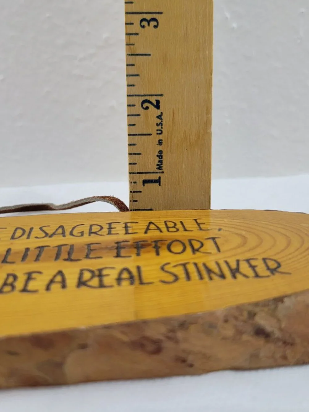 Vintage Live Edge Wood Plaque 